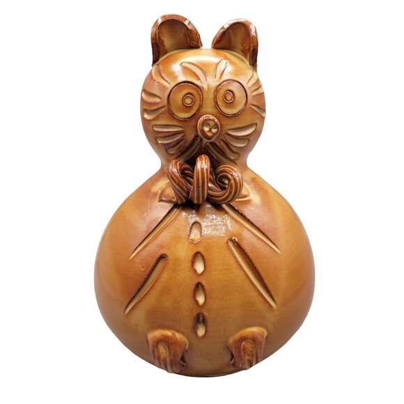 Umbra Maurizi Anastasi Pottery Cat Bank Ceramiche Italy Mid Century 10 Inch